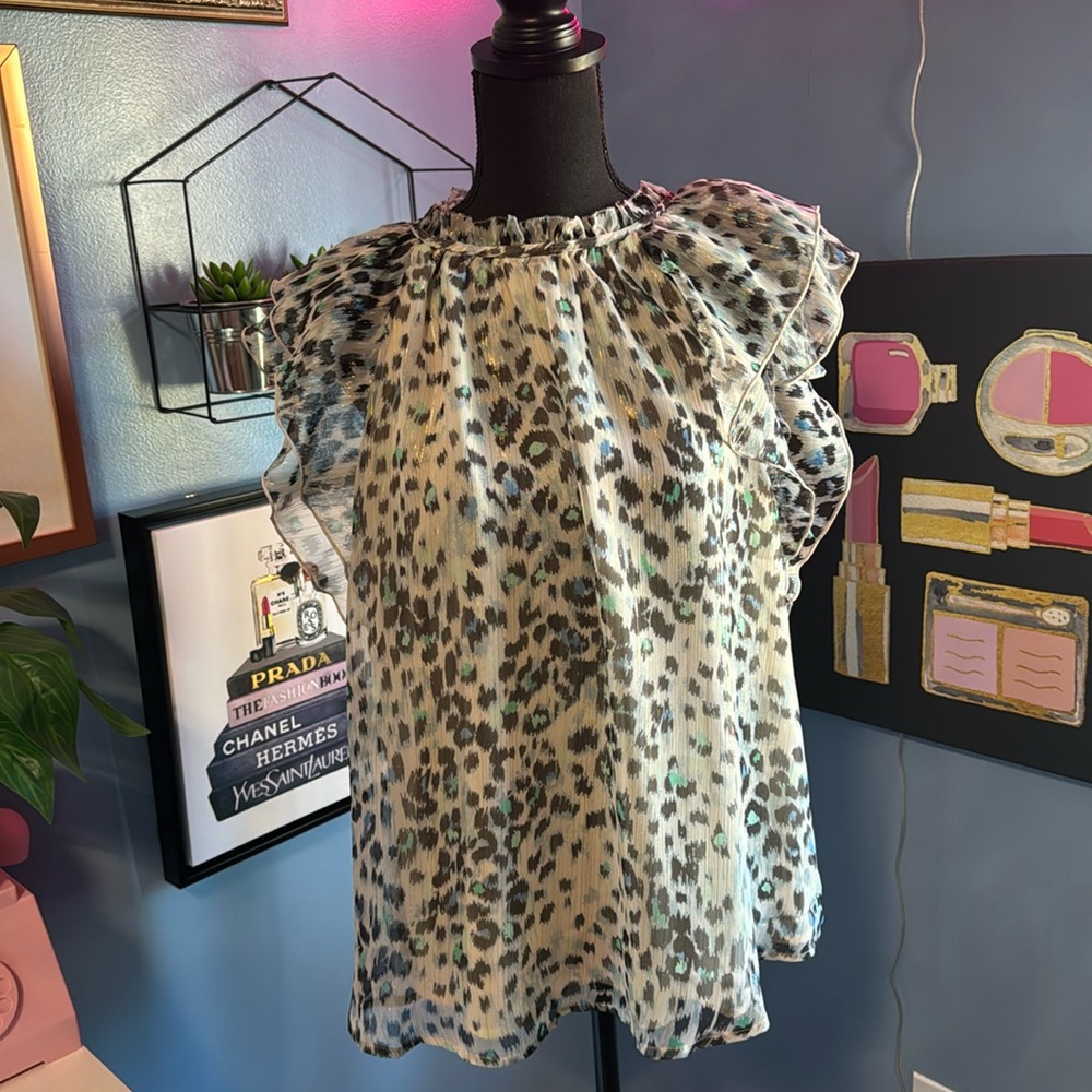 Loft animal print top